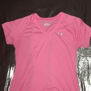 Under Armour pink shirt